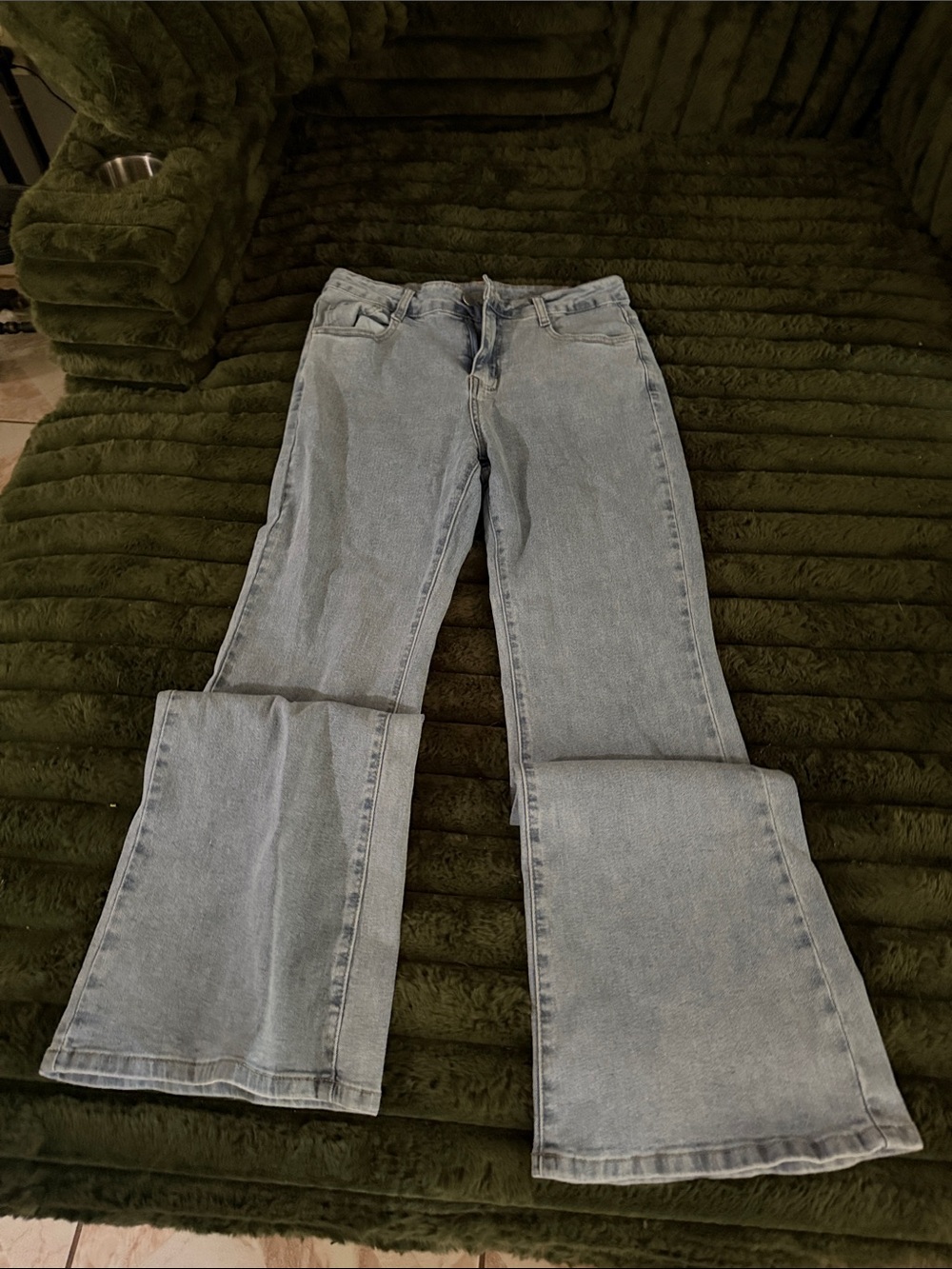 SHEIN Light Blue Wide Leg Jeans for Women